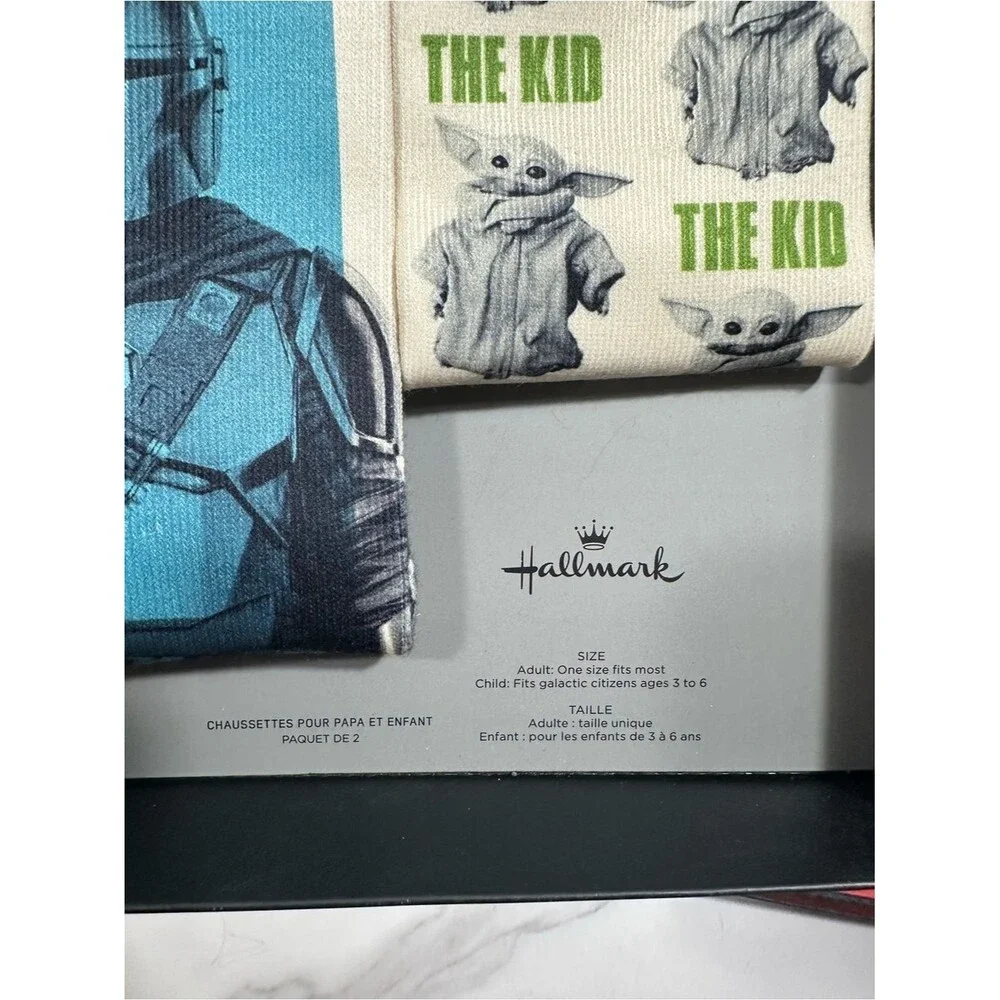 Disney Star Wars 4-Pack Parent & Child Sock Gift Set Brand New Blue & Red